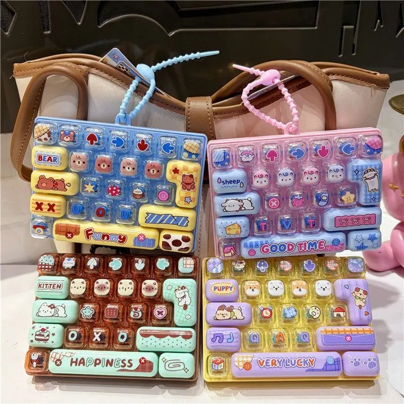 Cosplay Fire Prop - *Candy Color Keycap Keychain Cute Cartoon