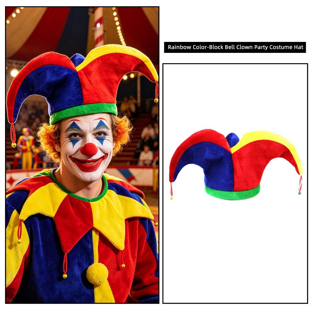 Cap Prop Multicolor Clown Hat  - огляд і ціна Cosplay Prop Designer