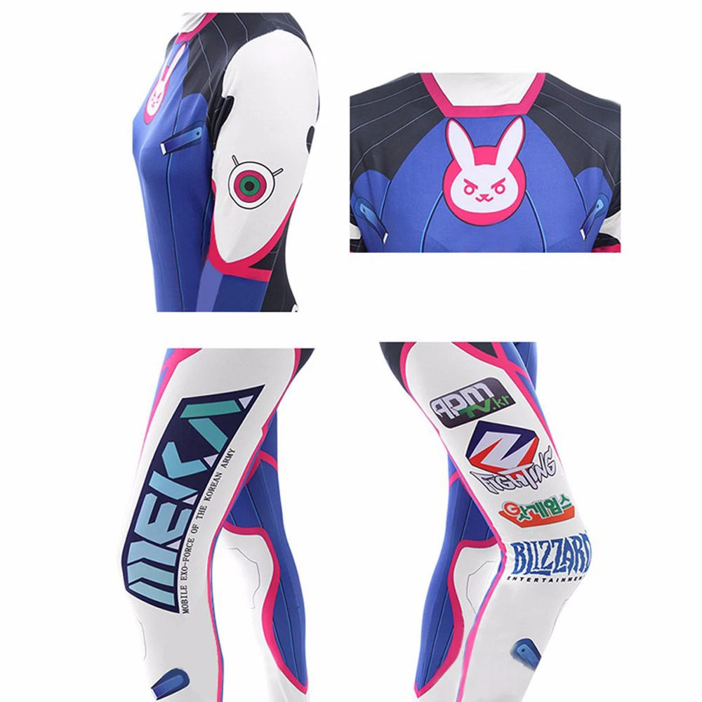 Anime Woman Jumpsuit Tights Dv - огляд і ціна Dva Cosplay Prop