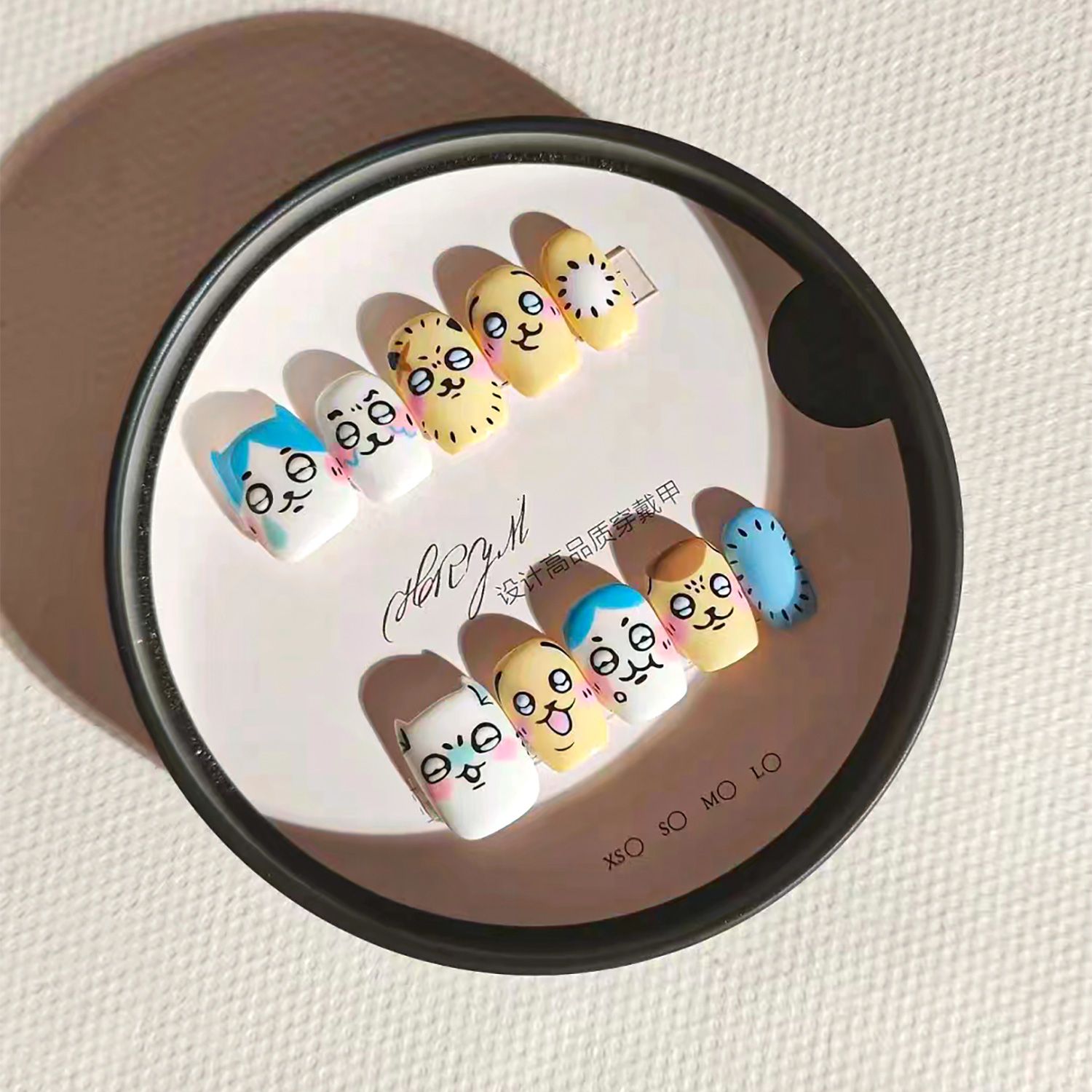Cute cartoon Rakko press-on na - огляд і ціна Detachable Cosplay Prop