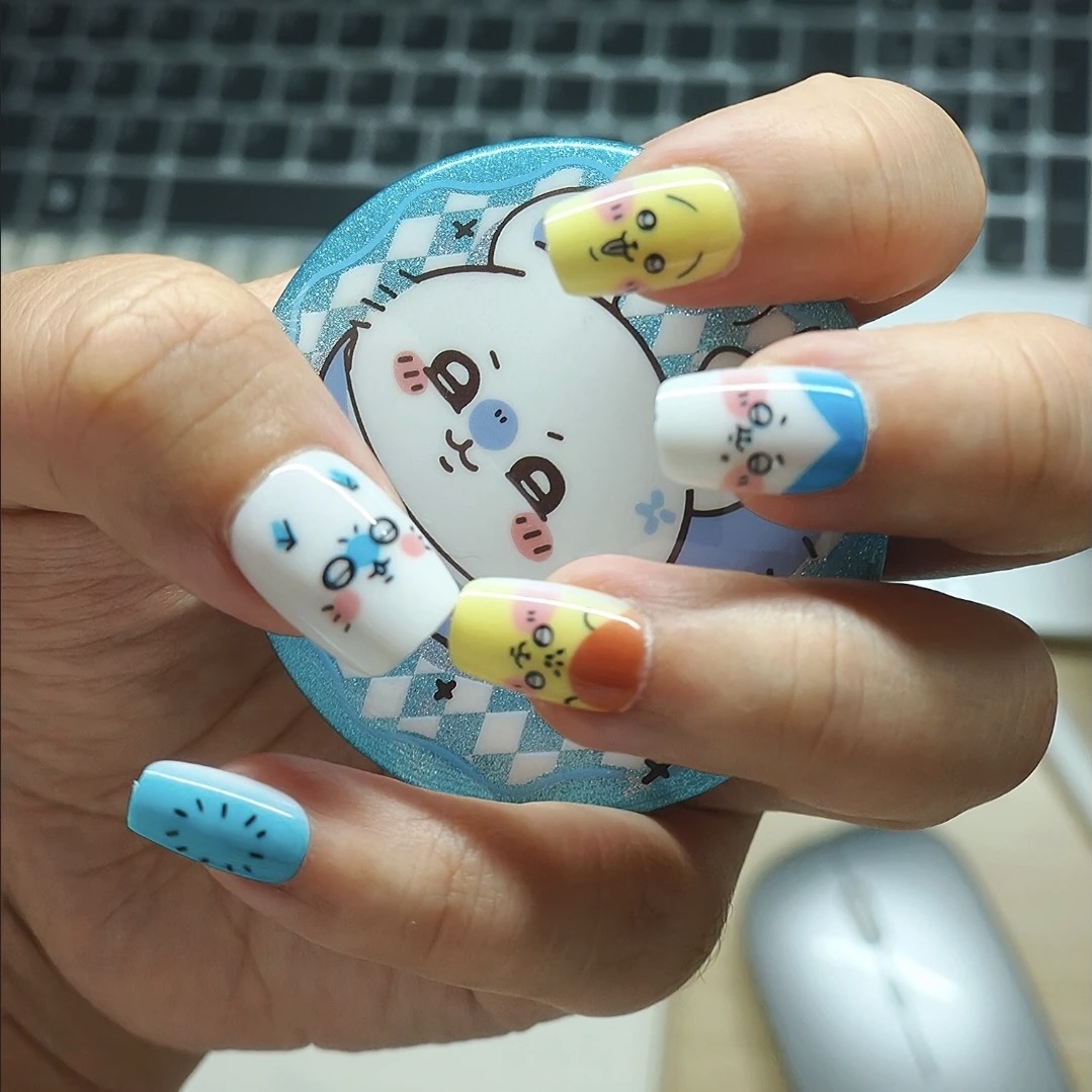 Cute cartoon Rakko press-on na - огляд і ціна Detachable Cosplay Prop